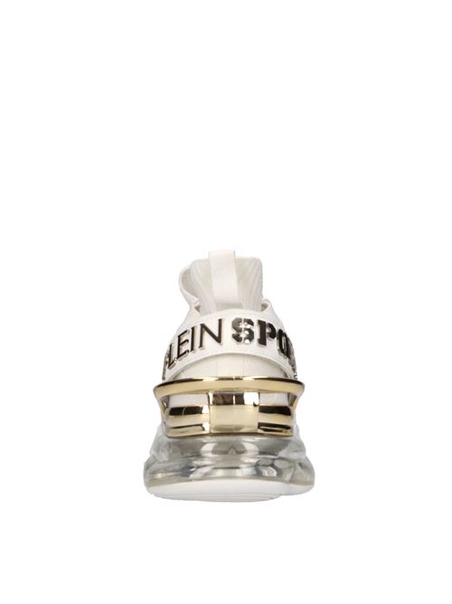 Sneakers in ecopelle e tessuto PLEIN SPORT | SADS USC0518 STE003NBIANCO-ORO